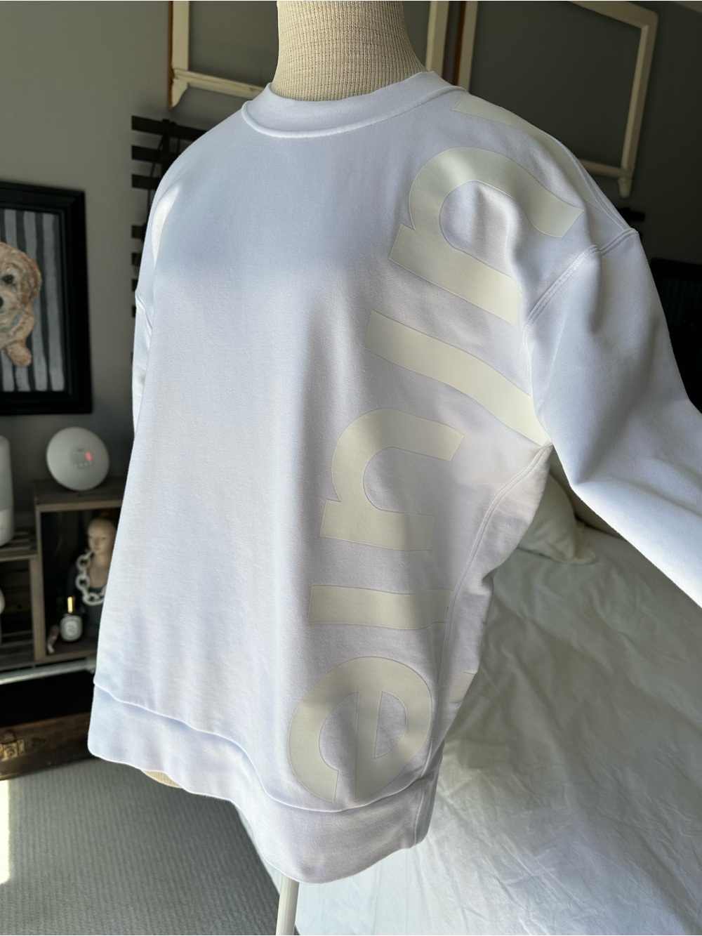 Lululemon white on white logo sweatshirt, size medium - Picture 8 of 15